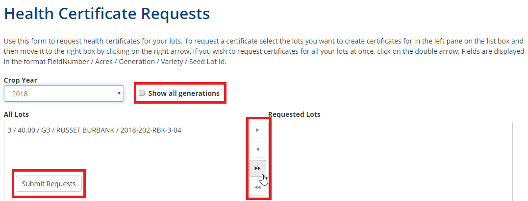 View Health Certificates