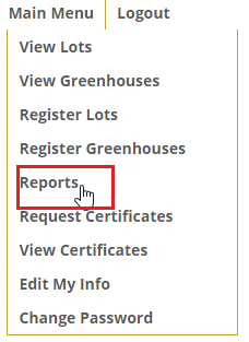 reports menu